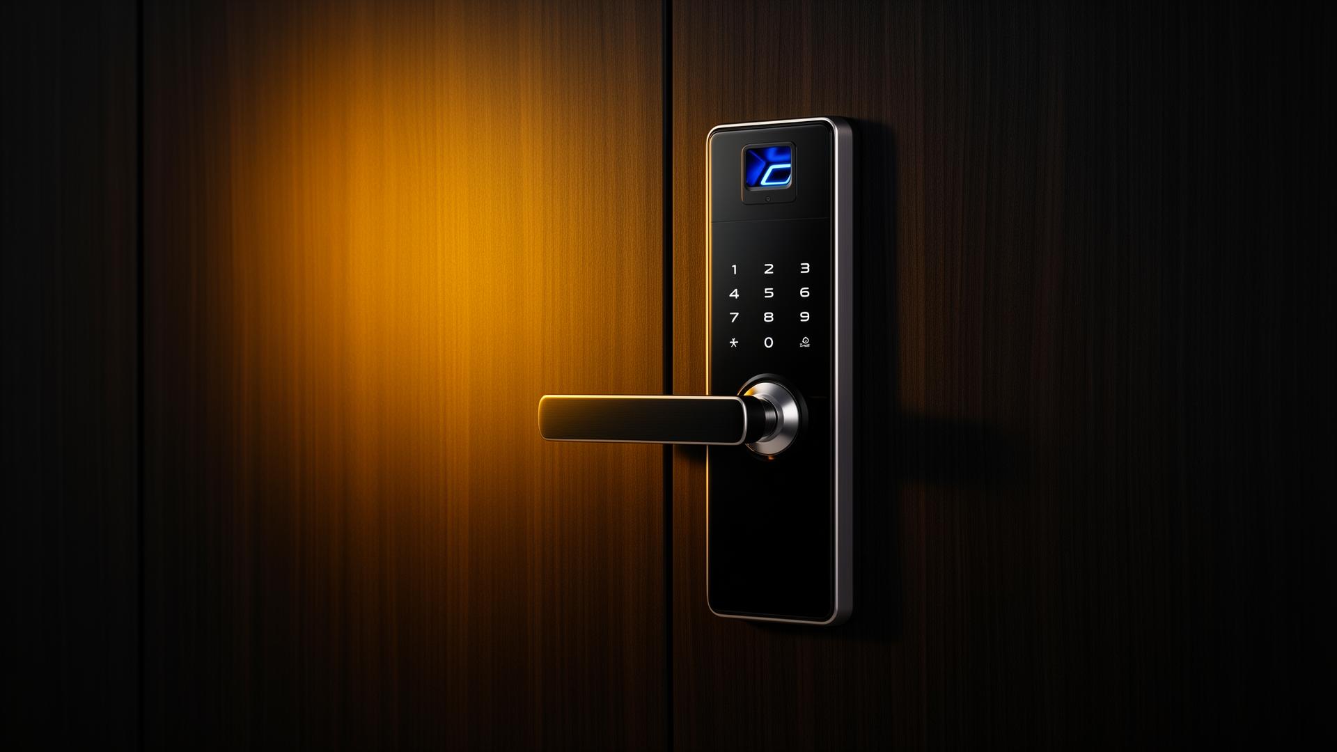 Fechadura eletrônica digital com teclado e biometria